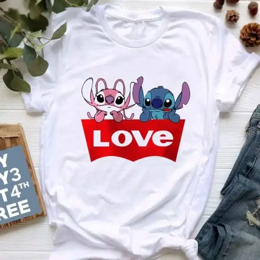 Stitch et Angel T Shirt