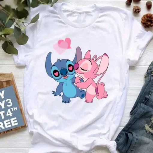 Stitch et Angel T Shirt