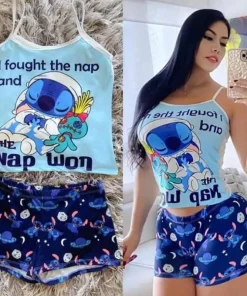 Pyjama Stitch Femme Short