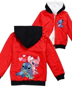 Veste Stitch Enfant Angel et Souillon rouge et noir