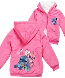 Veste Stitch Enfant angel et souillon rose foncé