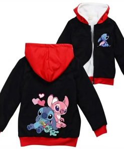 veste stitch angel et souillon noir et rouge pour enfant