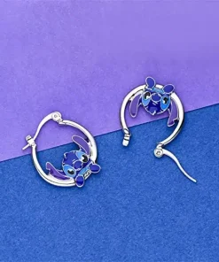 Boucle d'Oreille Stitch Argent