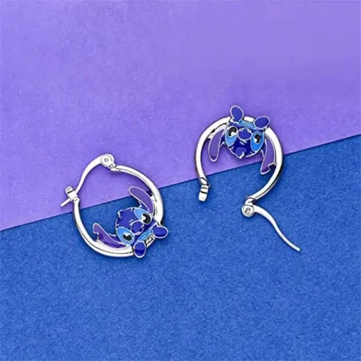 Boucle d'Oreille Stitch Argent