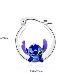 Boucle d'Oreille Stitch Argent