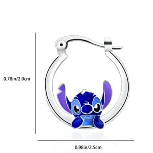 Boucle d'Oreille Stitch Argent