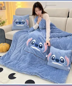Stitch Set Coussin et Plaid