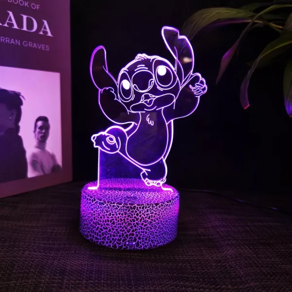 Lampe Led 3D Stitch