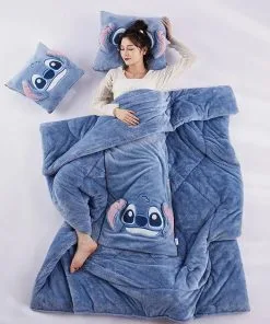 Stitch Set Coussin et Plaid