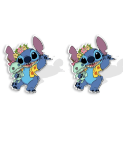 Boucles d'Oreilles Stitch et Souillon