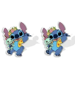 Boucles d'Oreilles Stitch et Souillon