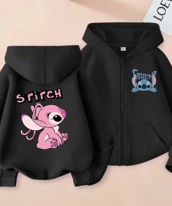 Gilet Stitch Fille angel noir