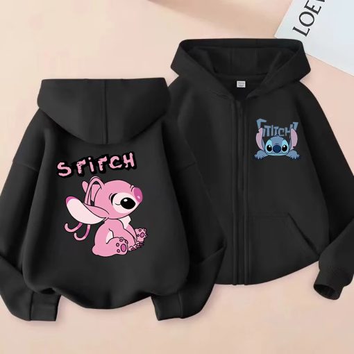 Gilet Stitch Fille angel noir