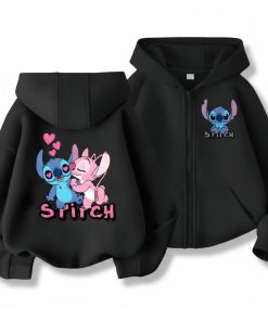 Gilet Stitch et Angel 9 Gilet Stitch et Angel noir