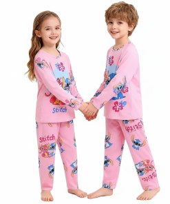 Pyjama Angel Stitch rose pour enfant