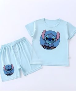 Pyjama Stitch Enfant Été bleu