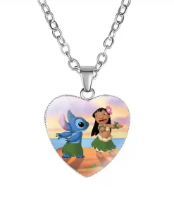 Collier Coeur Lilo et Stitch