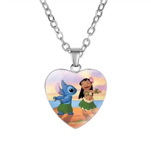 Collier Coeur Lilo et Stitch