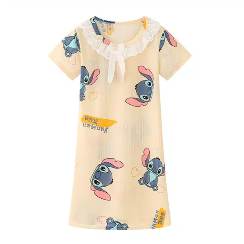 Chemise de Nuit Stitch Fille 4 Chemise de Nuit Stitch jaune pour Fille