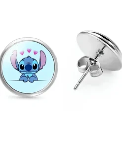 Petites Boucles d'Oreilles Stitch