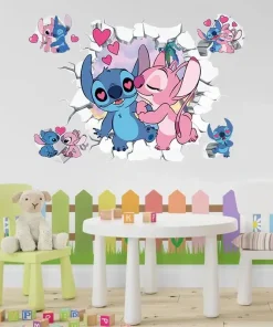 Autocollant Stitch et Angel