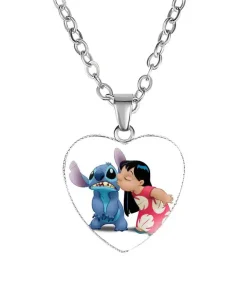 Collier Coeur Lilo et Stitch
