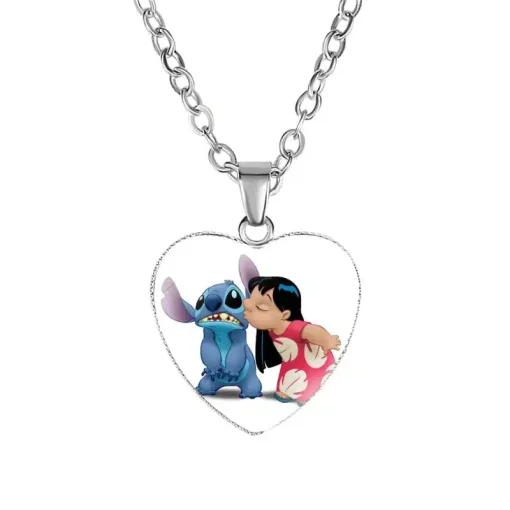 Collier Coeur Lilo et Stitch