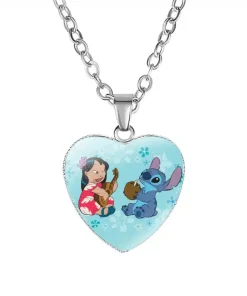 Collier Coeur Lilo et Stitch