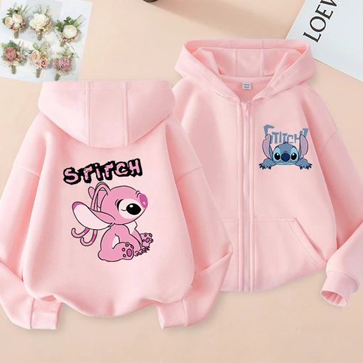 Gilet Stitch Fille rose