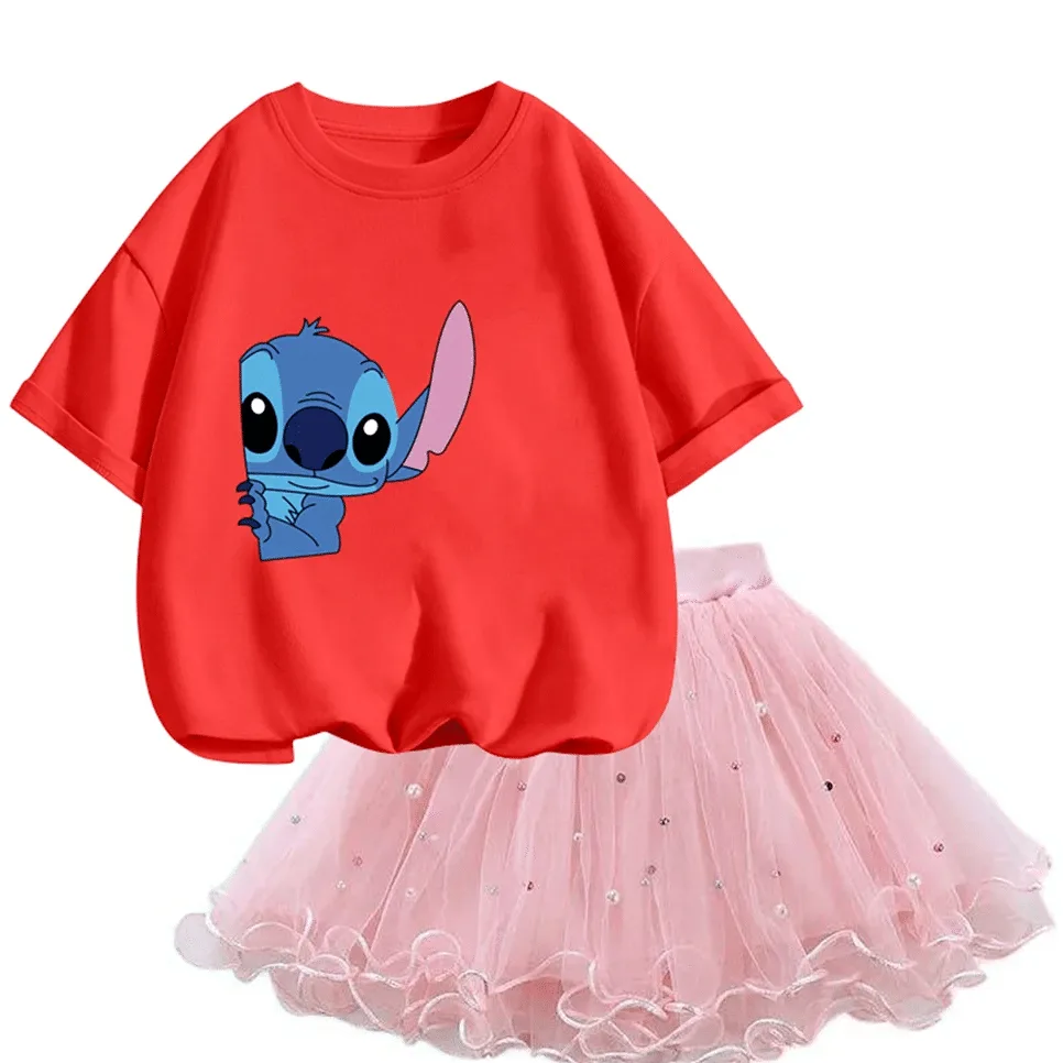 Ensemble Stitch Fille Jupe T-Shirt