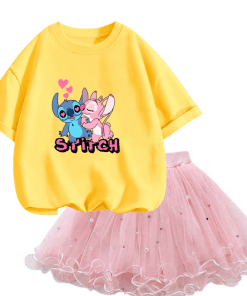 Ensemble Fille Stitch et Angel