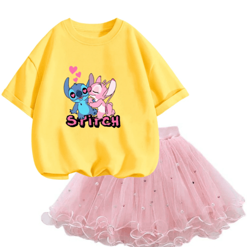 Ensemble Fille Stitch et Angel