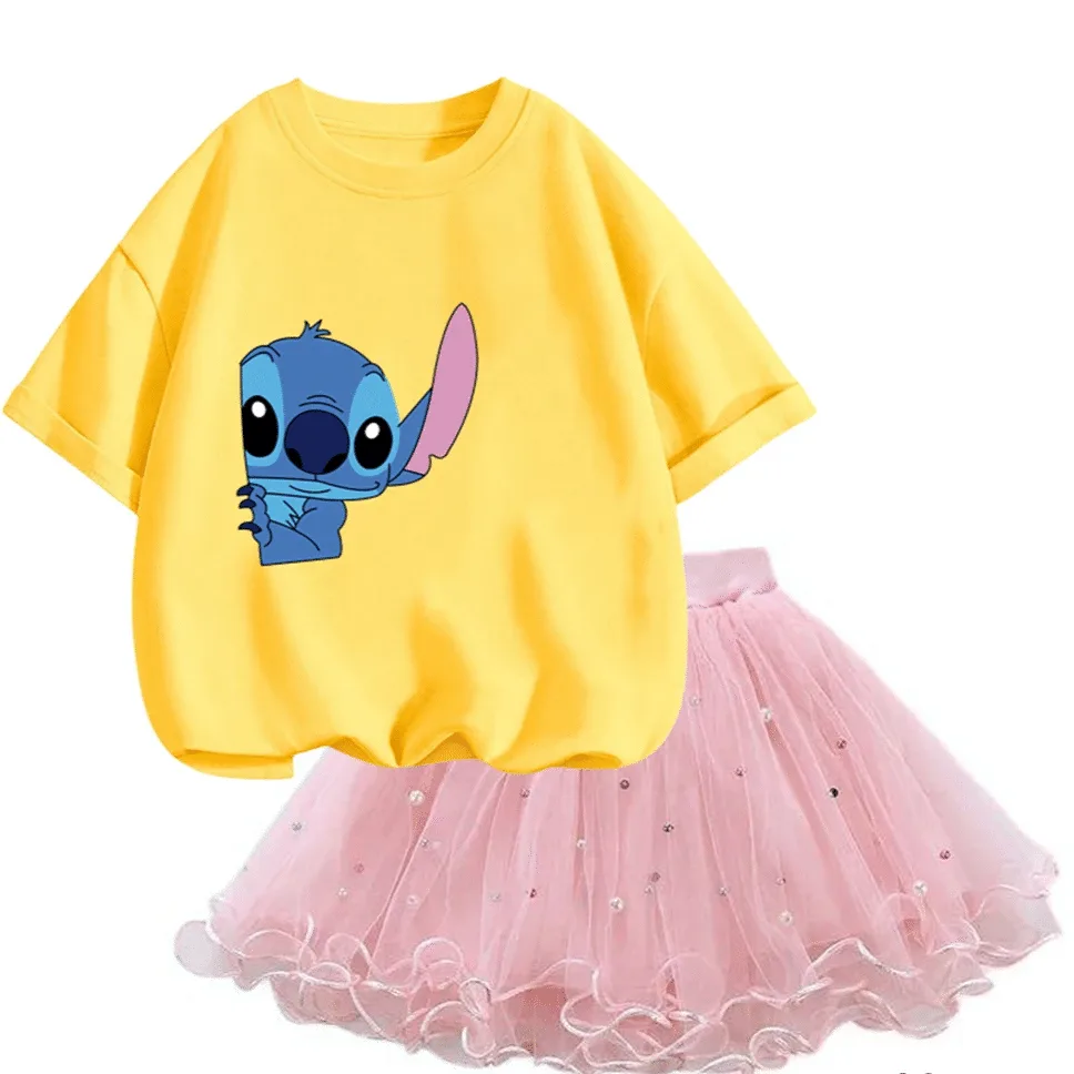 Ensemble Stitch Fille Jupe T-Shirt