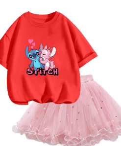 Ensemble Fille Stitch et Angel