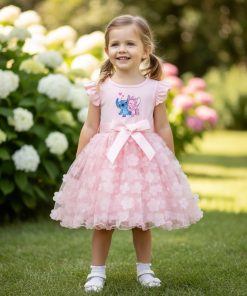 Robe Stitch Enfant rose