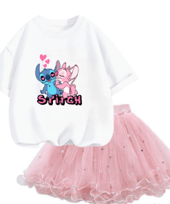 Ensemble Fille Stitch et Angel