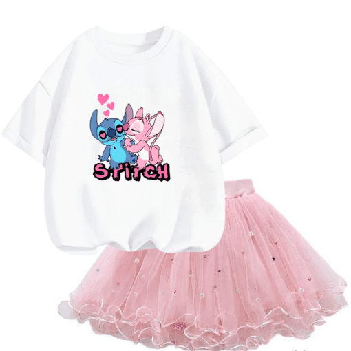 Ensemble Fille Stitch et Angel