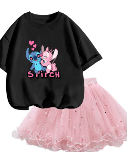 Ensemble Fille Stitch et Angel