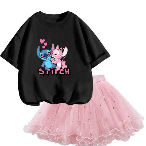 Ensemble Fille Stitch et Angel