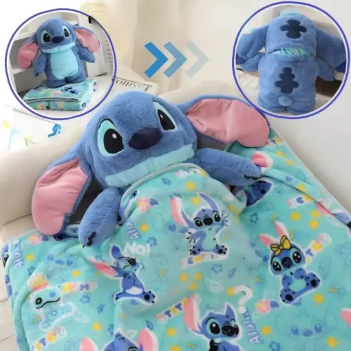 Peluche Stitch avec Couverture