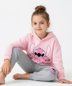 Jogging Stitch Fille Rose