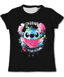 T Shirt Fille Stitch Ohana