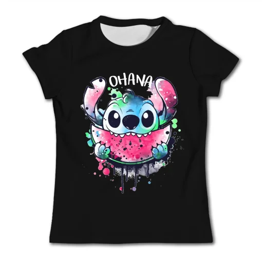 T Shirt Fille Stitch Ohana