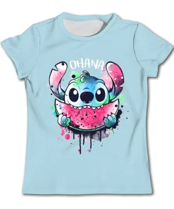 T Shirt Fille Stitch Ohana
