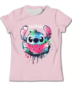 T Shirt Fille Stitch Ohana