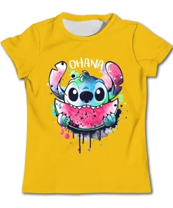 T Shirt Fille Stitch Ohana