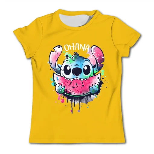 T Shirt Fille Stitch Ohana