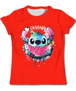 T Shirt Fille Stitch Ohana