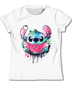 T Shirt Fille Stitch Ohana