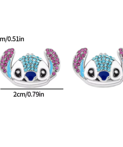 dimensions boucles d'oreilles stitch pour fille